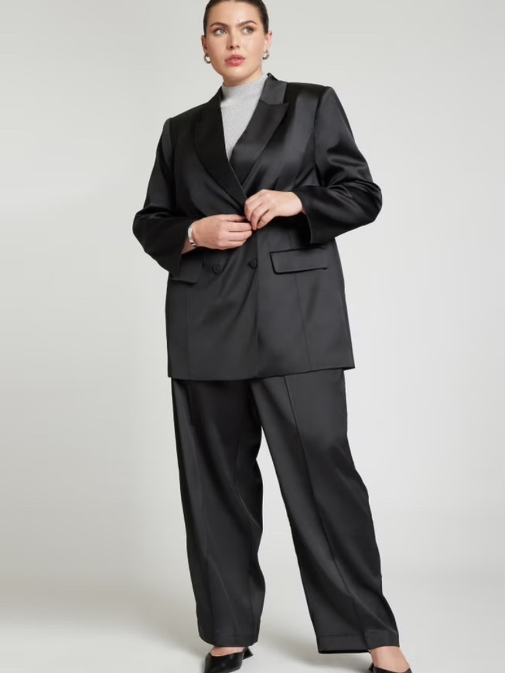 ELOQUII Oversized Boxy Blazer: This is a direct match for a relaxed, masculine-i